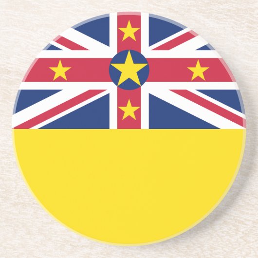 Niue Flag Getränkeuntersetzer (Vorne)