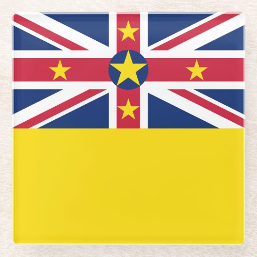 Niue Flag Glasuntersetzer (Vorderseite)