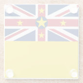 Niue Flag Glasuntersetzer (Rückseite)