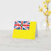Niue Flag Karte (Gelbe Blume)