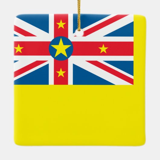 Niue Flag Keramikornament (Rückseite)
