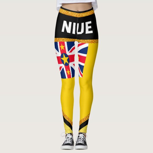 Niue Flag Leggings (Vorderseite)