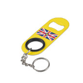 Niue Flag Mini Flaschenöffner (Rückseite Schrägansicht)
