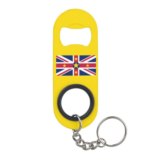 Niue Flag Mini Flaschenöffner (Rückseite)