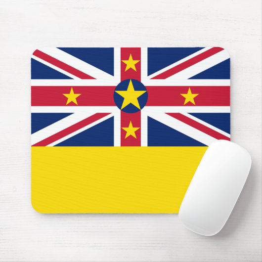 Niue Flag Mousepad (Mit Mouse)