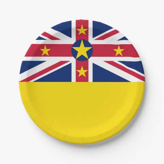 Niue Flag Pappteller (Vorderseite)