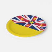 Niue Flag Pappteller (Schrägansicht)