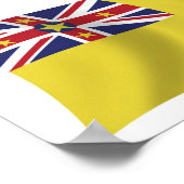 Niue Flag Poster Print (Ecke)