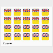 Niue Flag Quadratischer Aufkleber (Blatt)