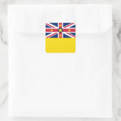 Niue Flag Quadratischer Aufkleber (Tasche)