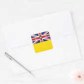 Niue Flag Quadratischer Aufkleber (Umschlag)