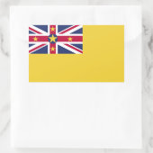Niue Flag Rechteckiger Aufkleber (Tasche)