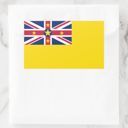 Niue Flag Rechteckiger Aufkleber (Tasche)