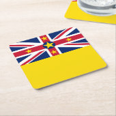 Niue Flag Rechteckiger Pappuntersetzer (angewinkelt)