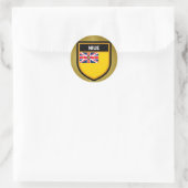 Niue Flag Runder Aufkleber (Tasche)