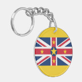 Niue Flag Schlüsselanhänger (Vorderseite links)