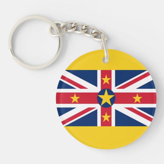 Niue Flag Schlüsselanhänger (Vorderseite)