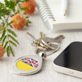 Niue Flag Schlüsselanhänger (Seite)