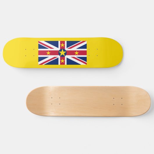 Niue Flag Skateboard (Horizontal)