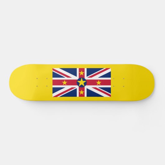 Niue Flag Skateboard (Horizontal)