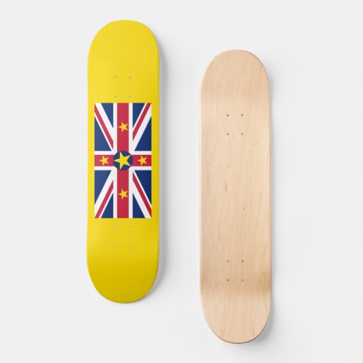 Niue Flag Skateboard (Vorderseite)