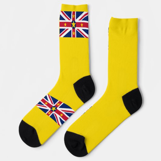 Niue Flag Socken (Linkes Detail)