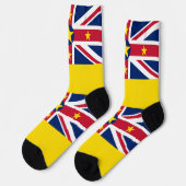 Niue Flag Socken (Linkes Detail)