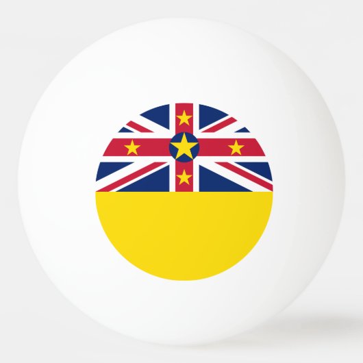 Niue Flag Tischtennisball (Vorderseite)