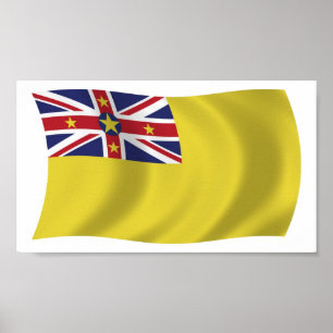 Niue Flagge Poster Druck