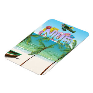 Niue Südpazifik Reiseplakat Magnet