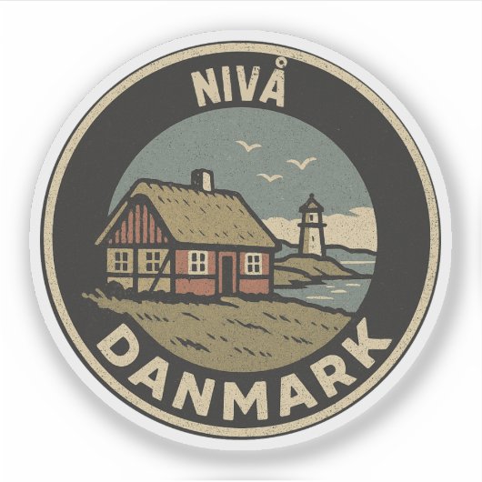 Nivå, Dänemark Danmark Aufkleber (Vorderseite)
