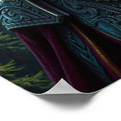 Nivalis Mountain Elf Queen - Dark Fantasy Wandkuns Poster (Ecke)