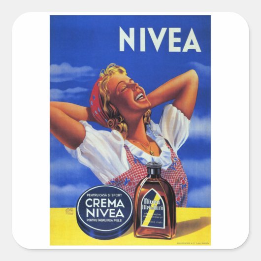 Nivea - Creme Quadratischer Aufkleber (Vorderseite)