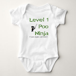 Niveau 1 Poo Ninja Baby Strampler