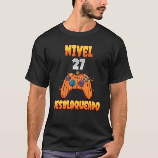 Nivel 27 Desbloqueado 27 Años de Edad Cumpleaños V T-Shirt (Vorderseite)