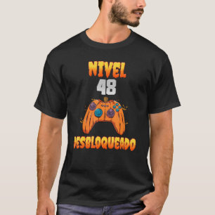 Nivel 48 Desbloqueado 48 Años de Edad Cumpleaños V T-Shirt