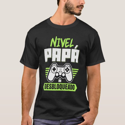 Nivel De Papa Desbloqueado Papa Video Gamer Camise T-Shirt (Vorderseite)