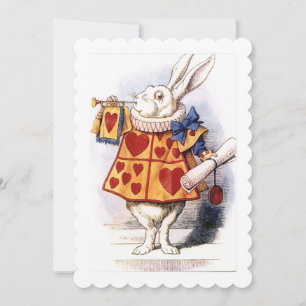 Nivens McTwisp der Hase Alice im Wunderland Einladung