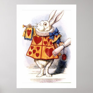 Nivens McTwisp der Hase Alice im Wunderland Poster