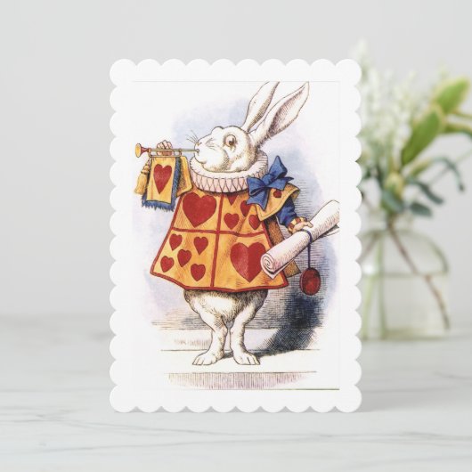Nivens McTwisp, die Rabbit-Alice im Wunderland Einladung (Stehend Vorderseite)