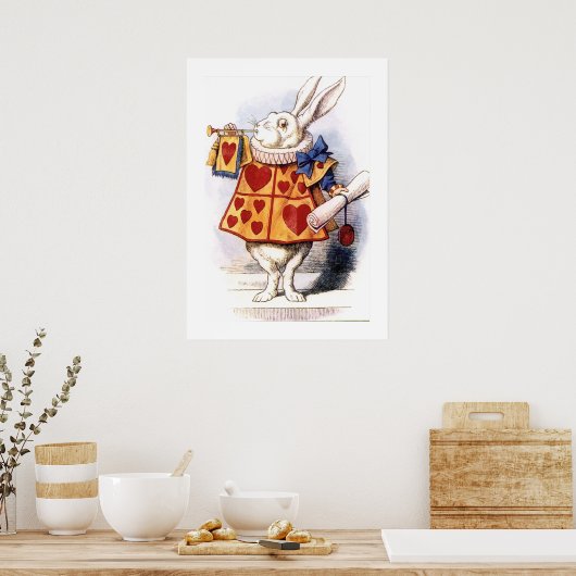 Nivens McTwisp, die Rabbit-Alice im Wunderland Poster (Küche)