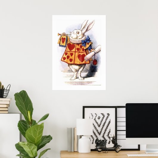 Nivens McTwisp, die Rabbit-Alice im Wunderland Poster (Heimbüro)