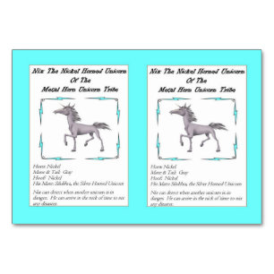 Nix die Nickel-Gehörnte Einhorn-Trading Card Tischnummer