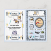 Nix - Nickel Horn Unicorn Game Card Postkarte (Vorderseite)