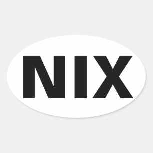 NIX OVALER AUFKLEBER