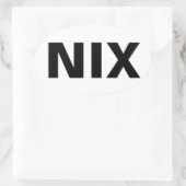 NIX OVALER AUFKLEBER (Tasche)