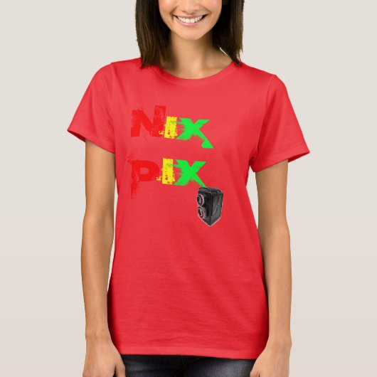 NIX PIX mit Vintager Kamera T-Shirt (Vorderseite)