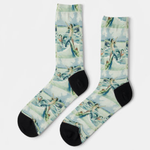 Nixe reitet auf einem Seeschlangengewitter_Cove Socken