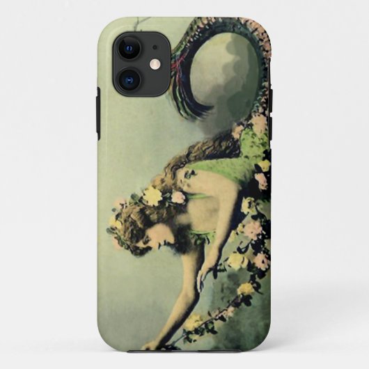 Nixe und Rosen Case-Mate iPhone Hülle (Rückseite)