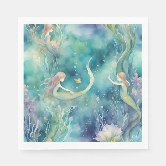 Nixen-Aquarell-Kunst Serviette (Vorderseite)